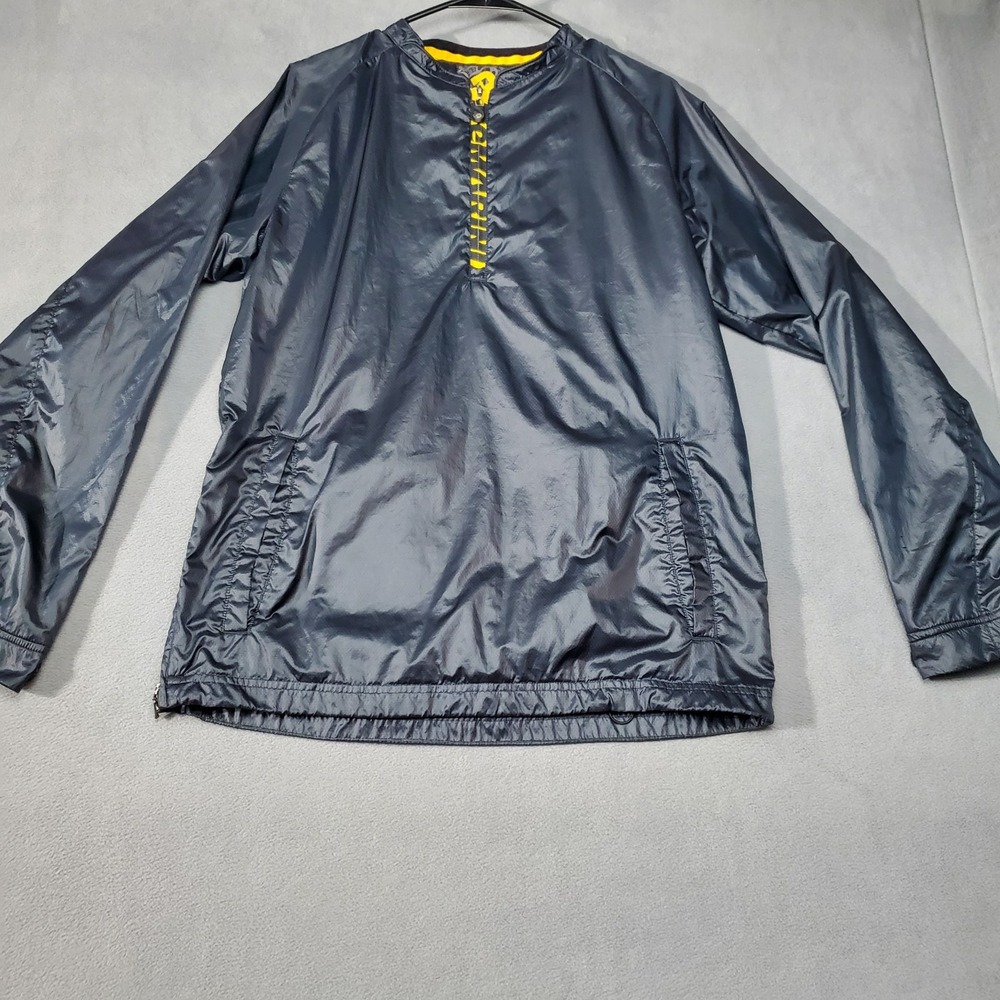 Demarini Jacket Mens Small Black Pyro Lined Long Sleeve Batting Practice Shiny